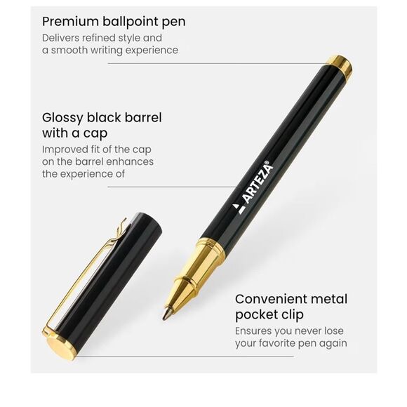 ARTEZA Journal Gift Set, 6x8 Inches, 96 Sheet notebook pen black NEW - Picture 4 of 4